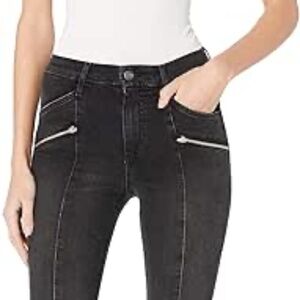 NWT Joe's Jeans Charlie Moto Ankle Skinny Jean "Hawking" Black size 30